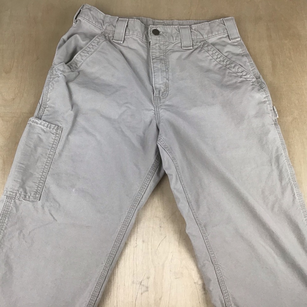 Carhartt Mens Canvas Dungaree Work Pants Loose Fit Sz 31x32 B151 Tan